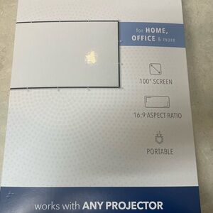 Insignia Versatile White Projector Screen for Home Office